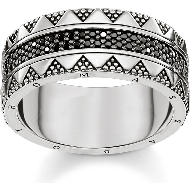 THOMAS SABO Ladies Black Beaded Ring TR2107-643-11-54