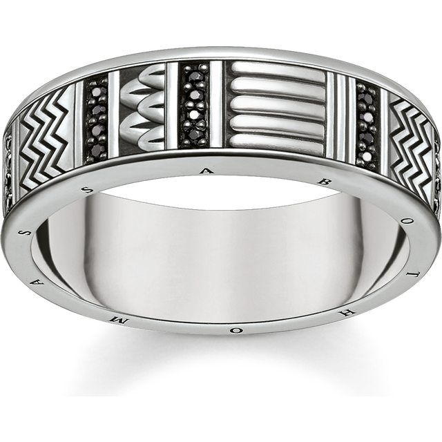 Thomas Sabo ring black TR2108-643-11-52 - black/silver-coloured