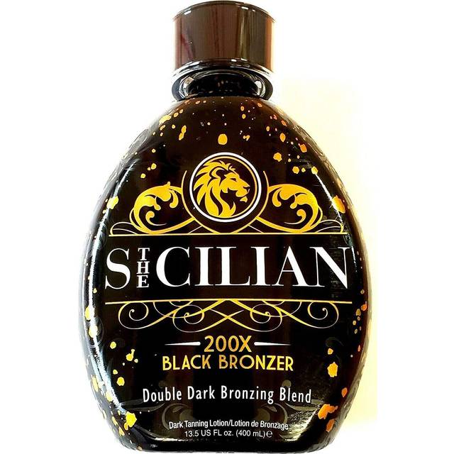 The Sicilian 200X Dark Black Bronzer Tanning Lotion - BEST Tanning Lotion For Glowing Skin - Gradual Bronzing & Sunless Self Tanner Lotion - Luxurious