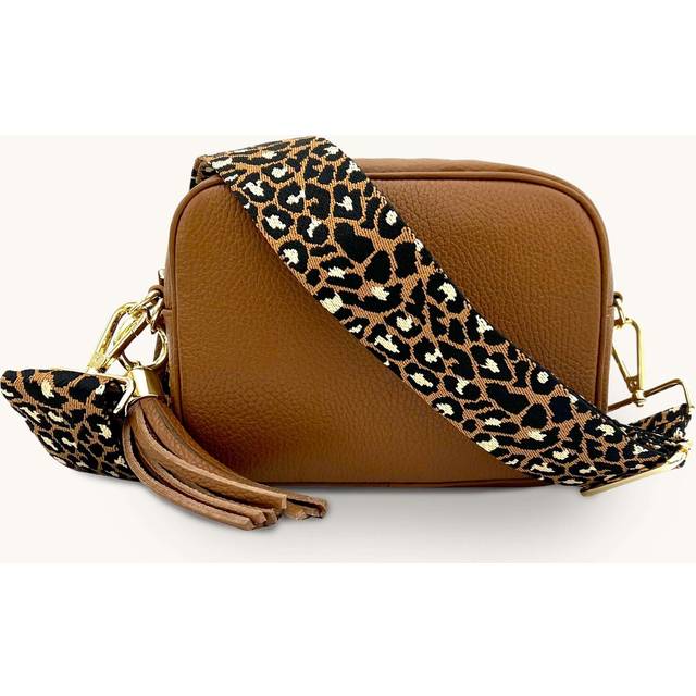 Apatchy London Cheetah Strap Leather Crossbody Bag