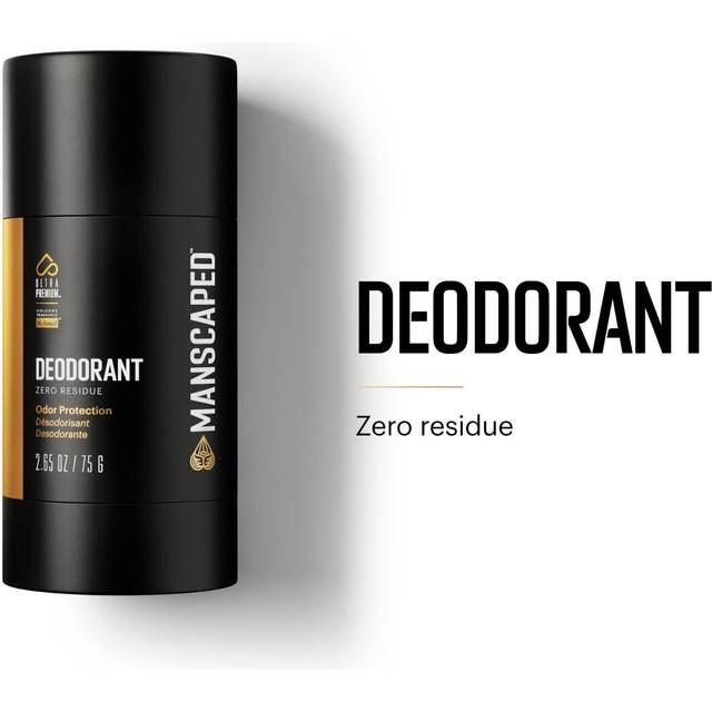 MANSCAPED® UltraPremium deodorant, aluminiumfri klar formel, mjuk och behaglig med doft av Kölnkvalitet för skydd mot lukt under armarna, 2,65 oz stick (1 förpackning)