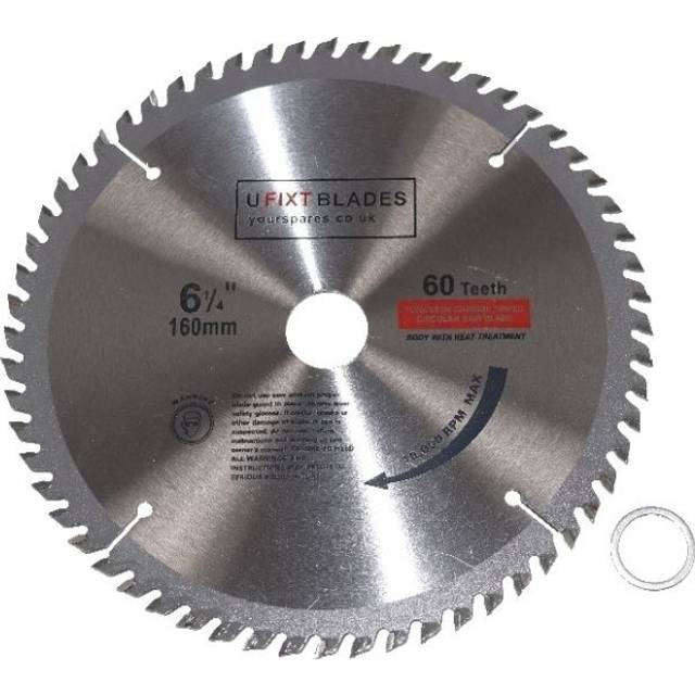 Ufixt - Circular Saw Blade 160mm x 20mm tct 60 Tungsten Carbide Teeth