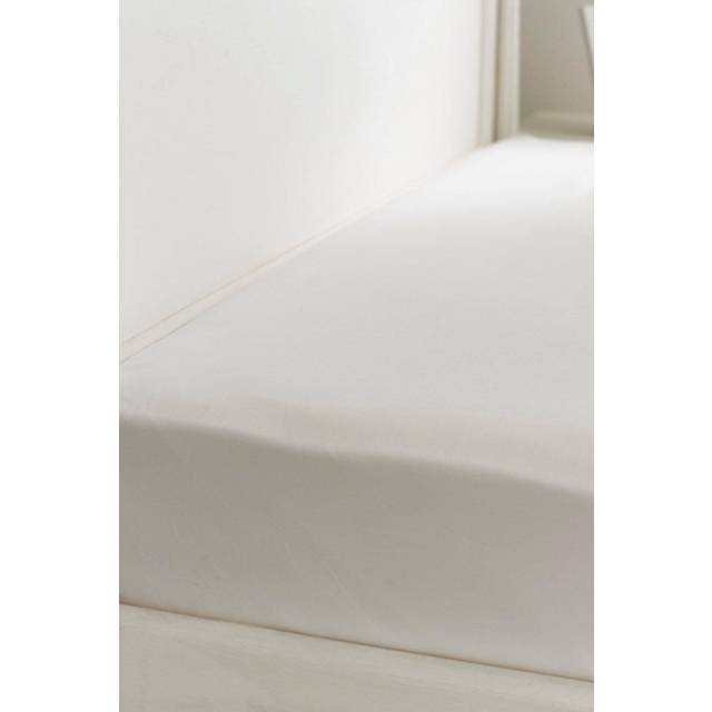 800 Thread Count Sateen Cotton Fitted Sheet - White - Single Fitted
