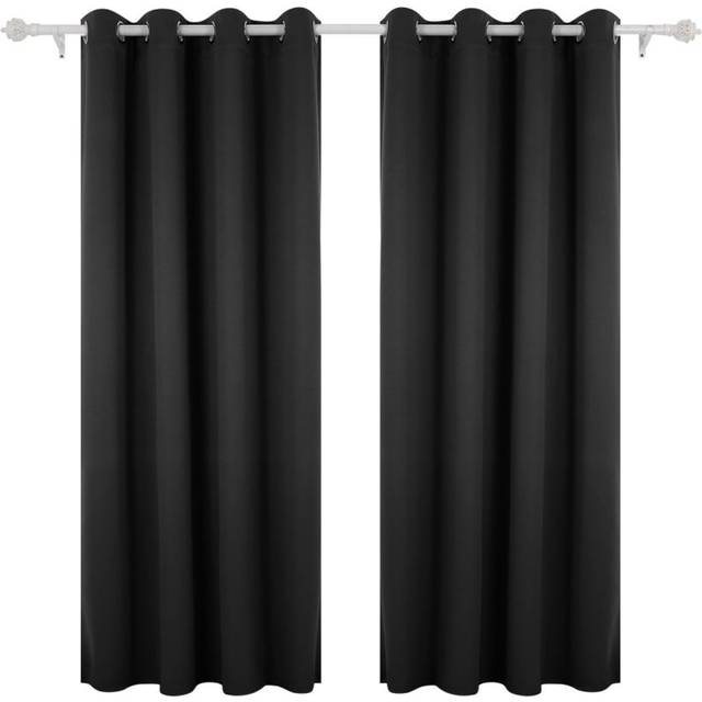 Deconovo Thermal Insulated Bedroom Blackout Curtains Ring Top Blackout Curtains for Kids Bedroom with Two Matching Tie Backs 46 x 72 Drop Inch...