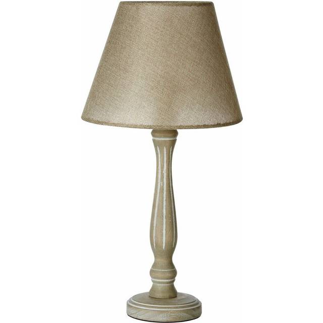 Interiors by Premier Maine Lined Wooden Candlestick Table Lamp - Natural - One Size
