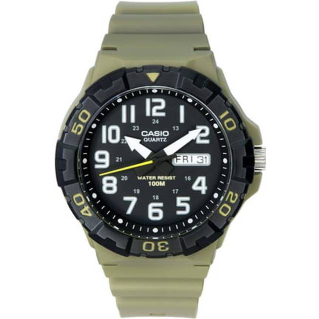 Casio Analog Resin Strap Black Dial Quartz MRW-210H-5A MRW210H-5 100M Men's Watch