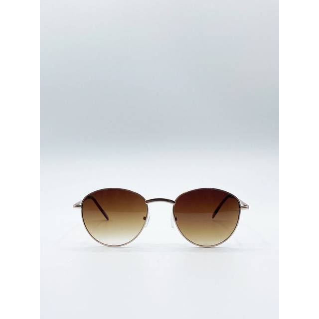 Classic Round Metal Frame Sunglasses - Metallics - One Size