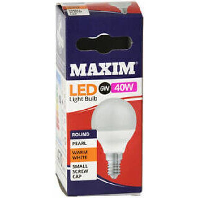 Maxim LED Round SES Warm White Light Bulb 6/40w