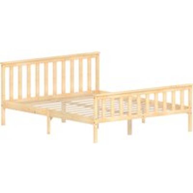Milan Wooden High Foot End Bed - Pine / King - Yellow