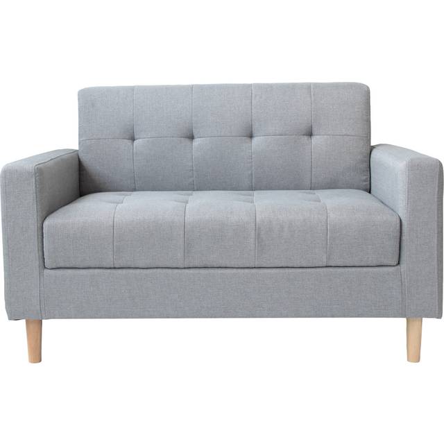 (Light Grey) Smart Sofa in a Box, Compact 2 Seater with Storage