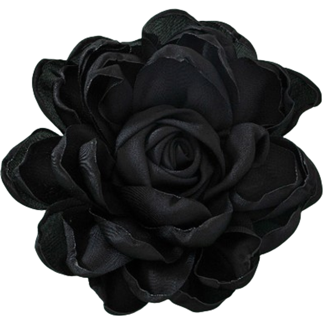 SHEIN 1pc New Black Handmade Burn Edge Flower Brooch For Festive Parties Valentines,Mom,Mother,Mother&#39;s Day,Gift