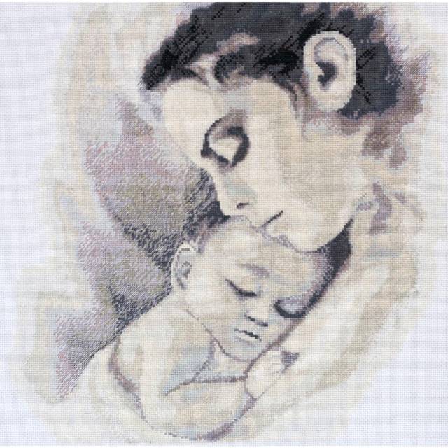 Cross stitch kit Abris Art The warmth of motherhood 300*300mm