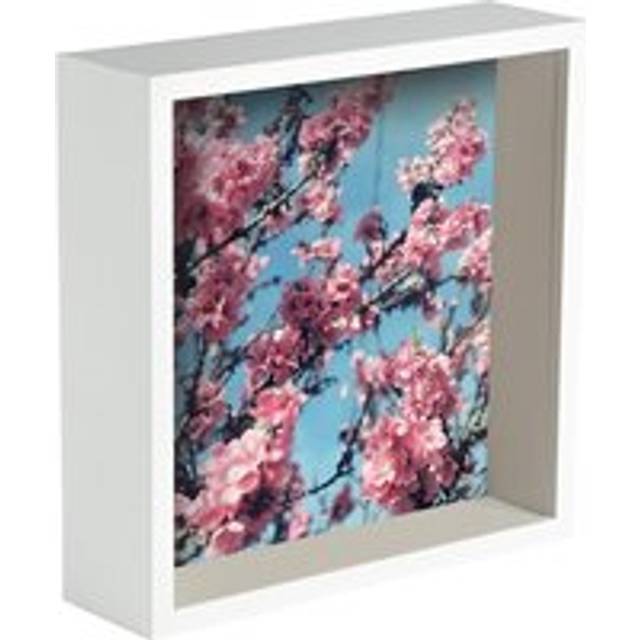 8" x 8" 3D Deep Box Photo Frame - White