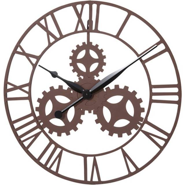 KCT Home Large Vintage Gear Design Wall Clock Art Deco Steampunk Roman Numeral