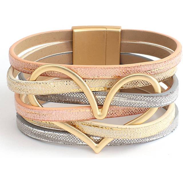 1 st Fashionabla hjärtdekorarmband för kvinnor till mors dag present Alla hjärtans dag, mamma, mor, mors dag, present - Multifärgad (En-Storlek)