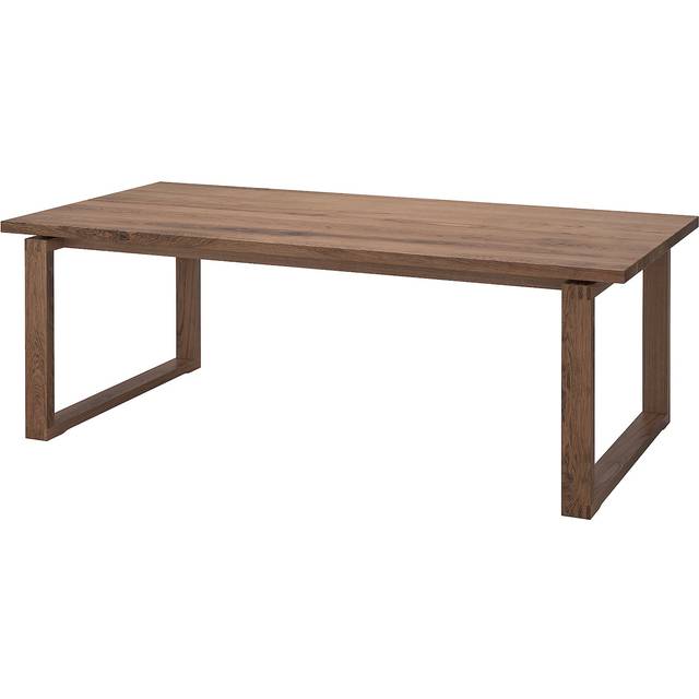MÖRBYLÅNGA Bord, ekfaner brunlaserad, Längd: 220 cm