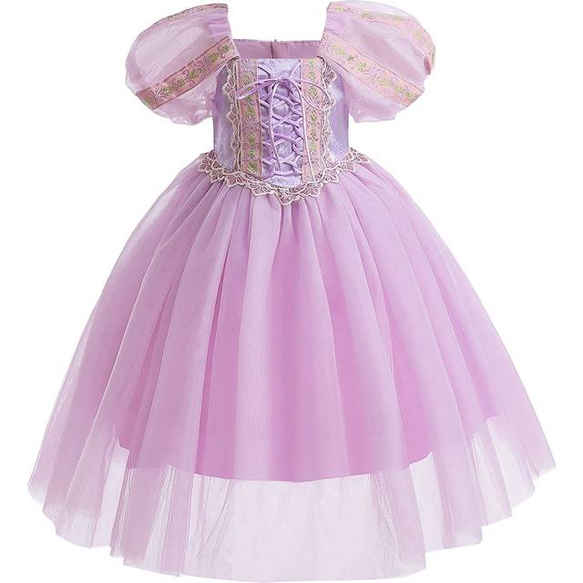 SHEIN Young Girl&#39;s Princess Gown With Embroidery, Tulle & Puff Decorations, Suitable For Valentine&#39;s Day Party, Birthday Gift, Holiday Costume, Cosplay, Mas
