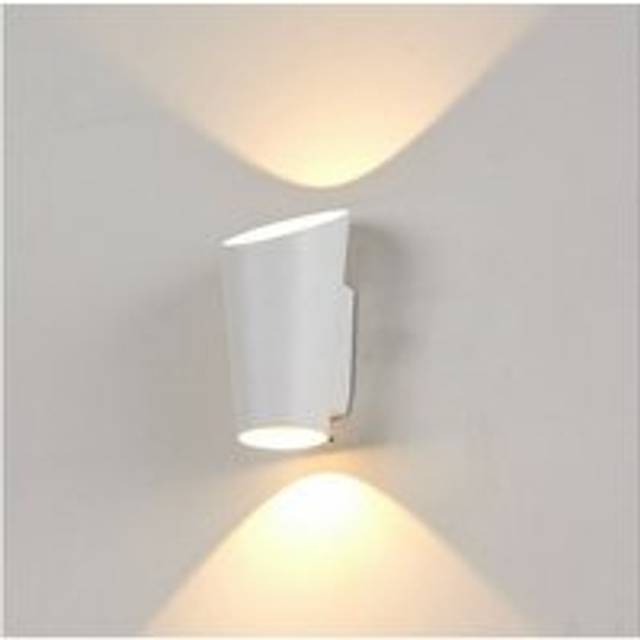 (White) Modern Led Wall Light Nordic Simple Wall Lamp Warm White Retro Wall Sconce Vintage Metal Wall Light