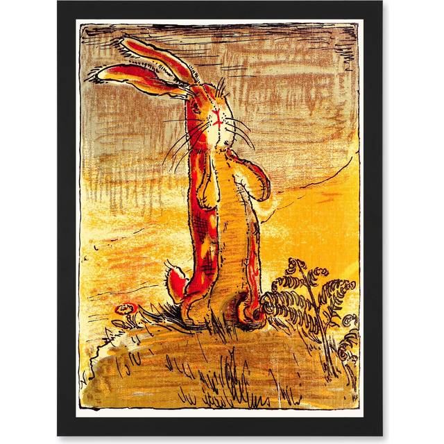 Painting Book Cover Williams Velveteen Rabbit Nicholson Artwork Framed Wall Art Print A4 - Black - One Size