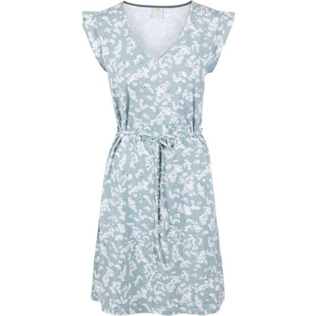 (L, Dusty Teal) Trespass Womens/Ladies Holly Ditsy Print Short-Sleeved Dress