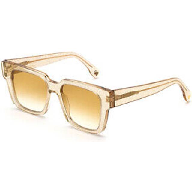 Agent Provocateur Kvinna IGB Debie Crystal Glitter Outlet solglasögon Acetat Beige Brun Fyrkantig Normal Skuggad