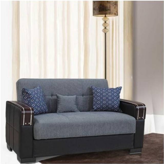 Malta Grey 2 Seater Ottoman Storage Sofa Bed with Cushions
