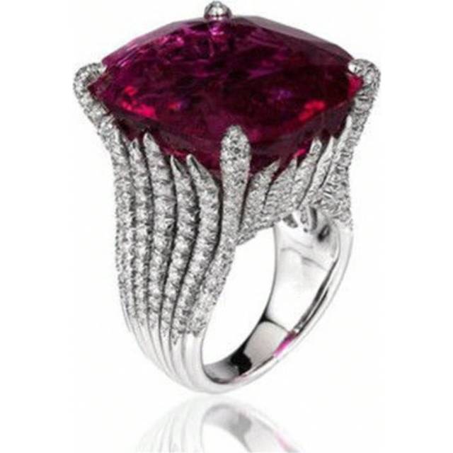 SHEIN 1 PC Fashion Cubic Zirconia Ring For Women For Wedding Engagement Party Jewelry Valentine&#39;s Day Gift Valentines,Mom,Mother,Mother&#39;s Day,Gift
