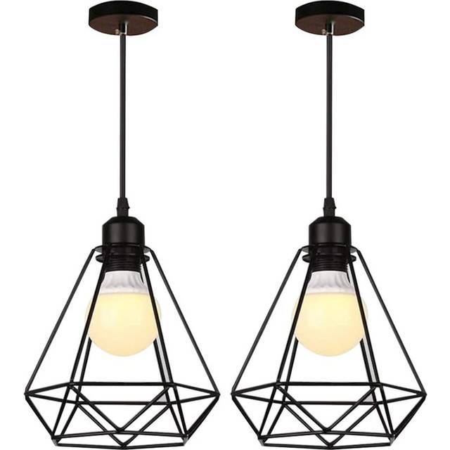 Stoex - Modern Ceiling Lights 4 Lights Metal Iron Ceiling Light Indoor Chandelier E27 Black, For Bathroom Bedroom Hallway Living Room