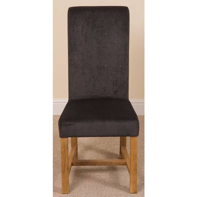 (Fabric, Black) Washington Braced Oak Dining Chair