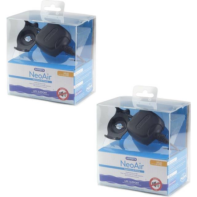 Interpet NeoAir Pump, Silent, High Output Powerful Oxygenator for Small Nano Aquarium Fish Tank, Coldwater, Tropical up to 50 Litre