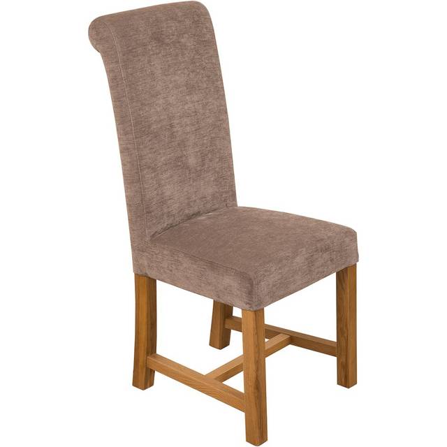(Fabric, Grey) Washington Braced Oak Dining Chair