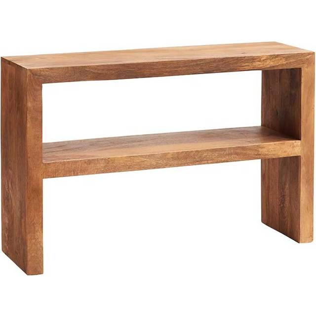 Toko Light Mango Console Table with Shelf