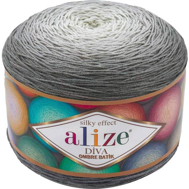 Alize Diva Ombre Batik Yarn, 2 Skn 500 Gr 1750 Meters 1.914 Yards, Microfiber