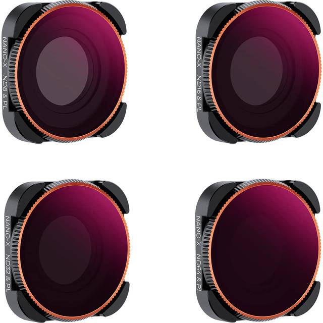 K&F Concept 4-Pack ND/PL Lens Filter ND8/PL ND16/PL ND32/PL ND64/PL Compatible for GoPro Hero12 /Hero11 /Hero10 /Hero 9 Black  ND&CPL 2-in-1
