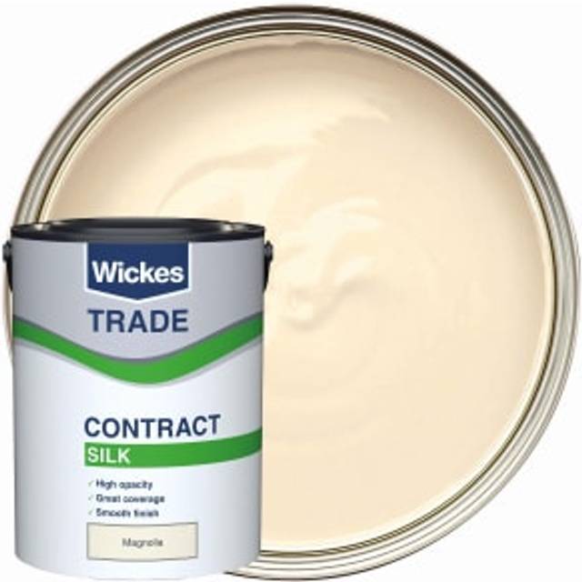 Wickes Trade Contract Silk Emulsion Paint - Magnolia - 5L