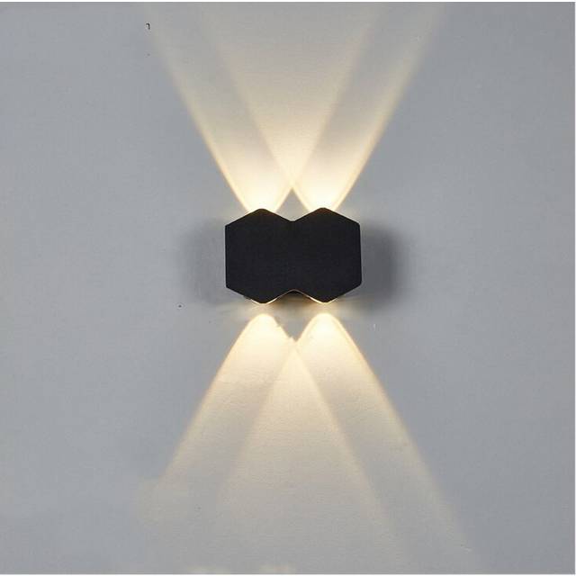 Modern Wall Lamp Led Indoor Wall Sconce Black Aluminum Wall Light Warm Light for Bedroom Dining Room Corridor