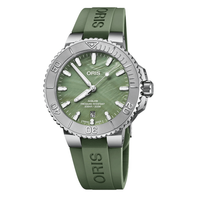 Oris Mens Limited Edition Green Dial New York Harbour Watch 01 733 7766 4187-Set