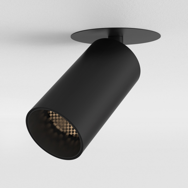 Astro Can 50 Recessed Matt Black Spotlight