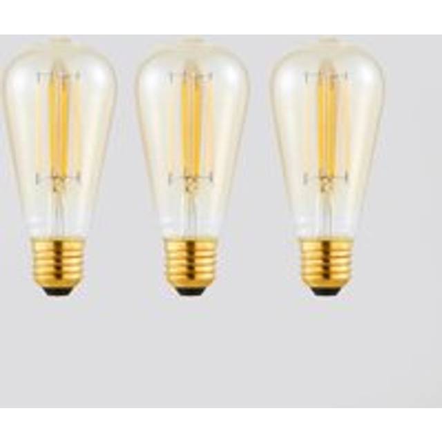 Set of 3 Marsden 5W ST58 ES LED Dimmable Bulbs - Amber