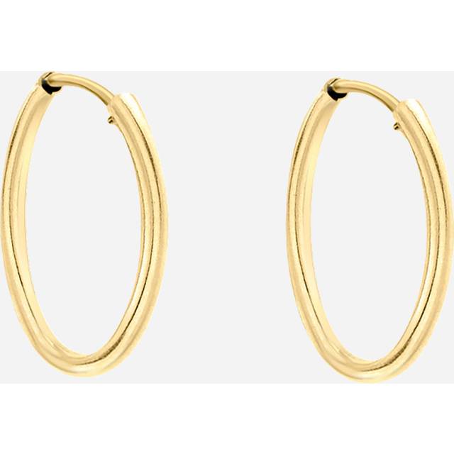Örhängen 9k guld - rörformade hoops 13 mm