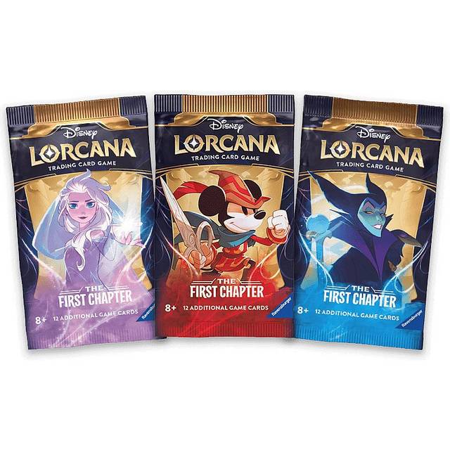 11098171 Disney Lorcana TCG Trading Cards Game for Adults and Kids Age 8 Years Up-Single Booster Pack, White, Standard Size