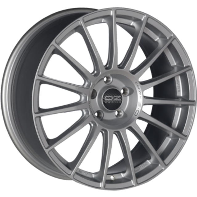 OZ Racing Superturismo LM Alloy Wheels in Matt Black Silver Lettering Set of 4 - 18x8 Inch ET50 5x120 PCD 64.06mm Centre Bore Matt Black Silver Lettering, Black