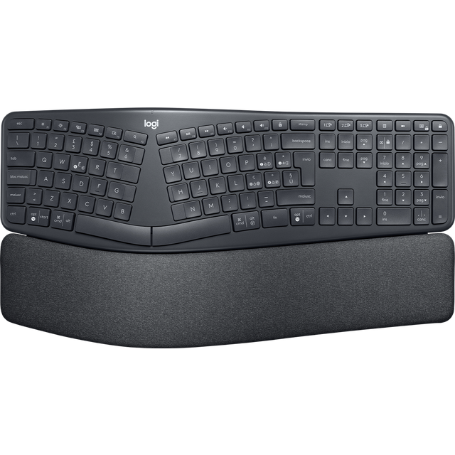 Logitech ERGO K860 – trådlöst, delat tangentbord in Graphite, Italiano (Qwerty)