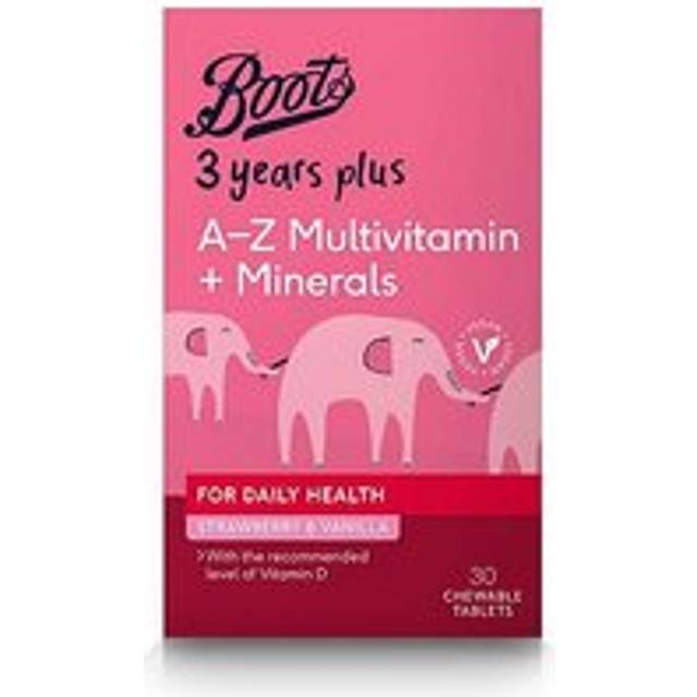 Boots 3 years plus A-Z Multivitamin + Minerals - 30 Chewable Tablets