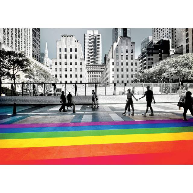 Buffalo Games - NYC Rainbow - 300 Large Piece Jigsaw Puzzle for Adults Challenging Puzzle Perfect for Game Nights - 300 Large Piece Finished Puzzle Si