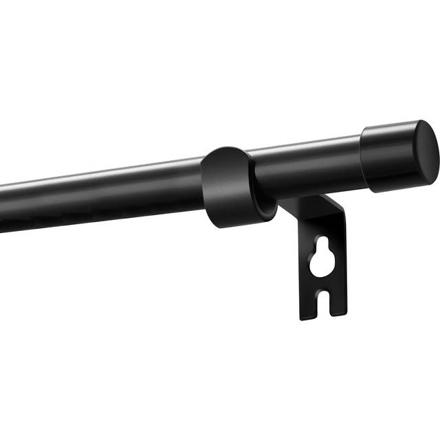 Alskarhem Black Curtain Rods for Windows 30 to 60 Inch 58 Inch Small Curtain Rod Set With Brackets