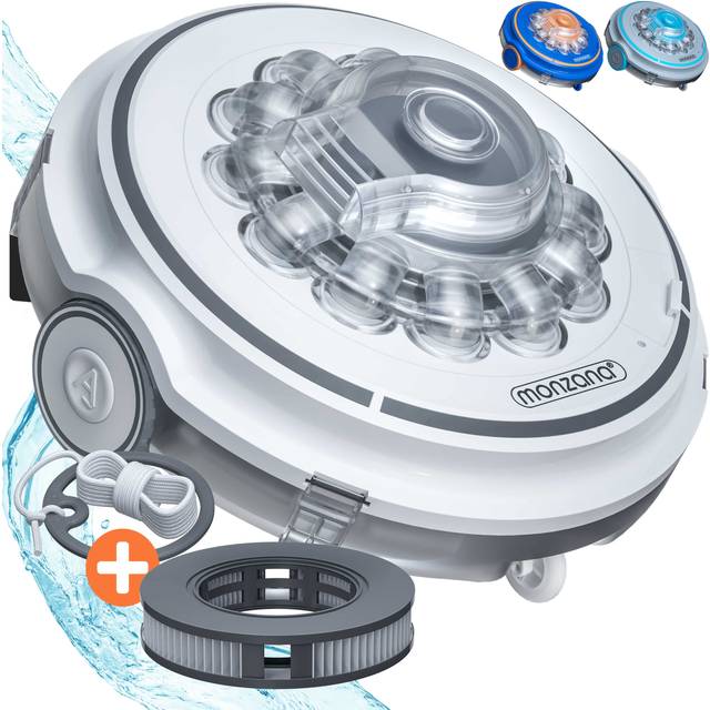 Pool Robot Poolboy600 Wireless Fully Automatic Battery Vacuum Cleaner - White - Monzana