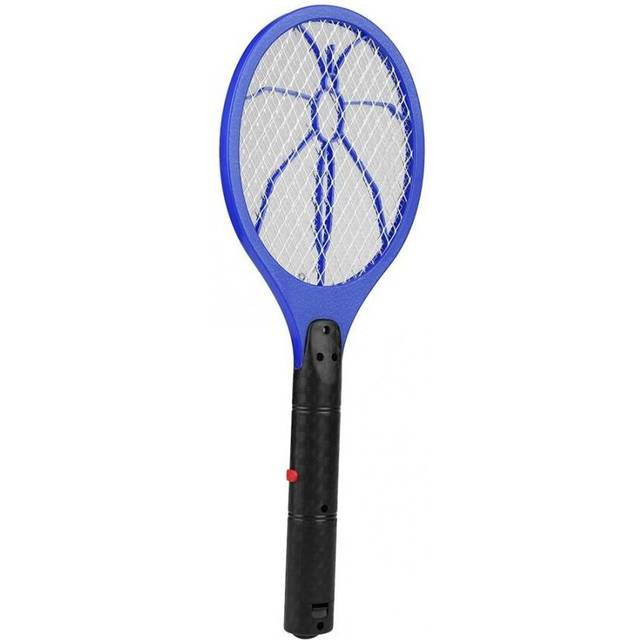 (Blue) Electric Fly Mosquito Swatter Battery Power Bug Zapper Racket Insects Killer
