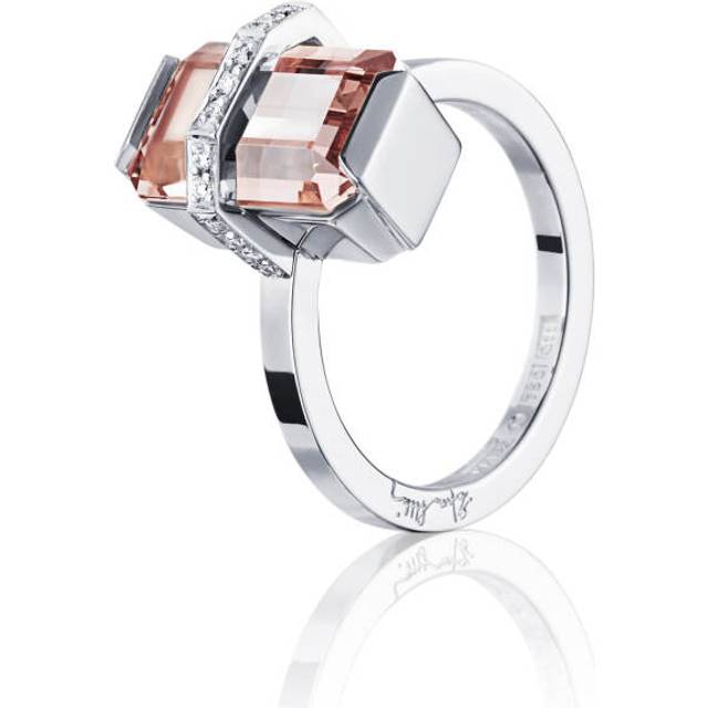 Little Bend Over - Morganite Ring Vitguld 19.00 mm