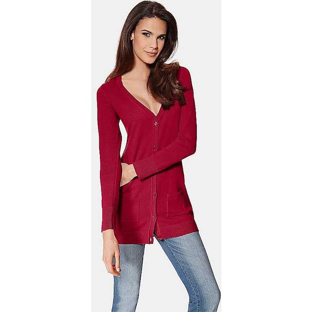 Heine Fine-Knit Cardigan - Red